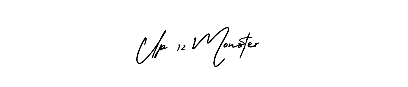 Similarly AmerikaSignatureDemo-Regular is the best handwritten signature design. Signature creator online .You can use it as an online autograph creator for name Up 72 Monster . Up 72 Monster  signature style 3 images and pictures png
