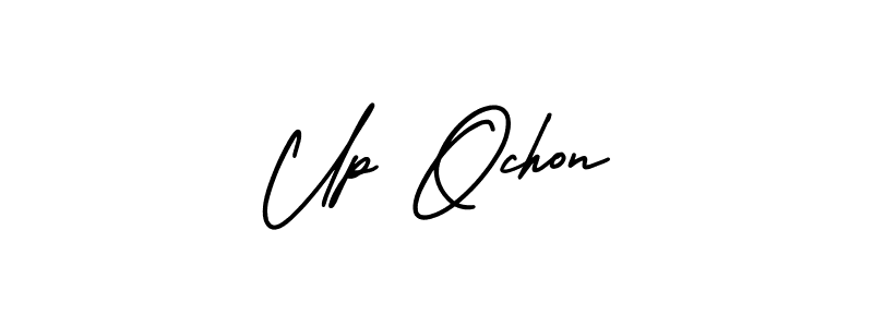 Up Ochon stylish signature style. Best Handwritten Sign (AmerikaSignatureDemo-Regular) for my name. Handwritten Signature Collection Ideas for my name Up Ochon. Up Ochon signature style 3 images and pictures png