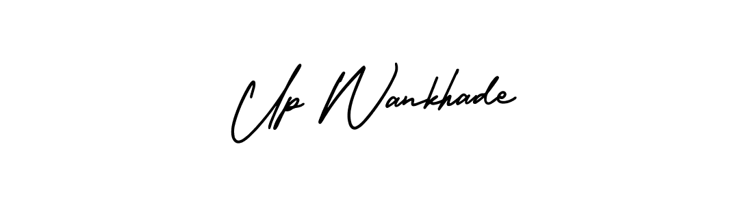 Also You can easily find your signature by using the search form. We will create Up Wankhade name handwritten signature images for you free of cost using AmerikaSignatureDemo-Regular sign style. Up Wankhade signature style 3 images and pictures png