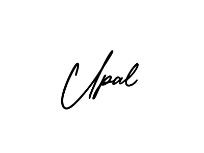 The best way (AmerikaSignatureDemo-Regular) to make a short signature is to pick only two or three words in your name. The name Upal include a total of six letters. For converting this name. Upal signature style 3 images and pictures png