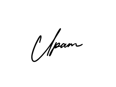 Also we have Upam name is the best signature style. Create professional handwritten signature collection using AmerikaSignatureDemo-Regular autograph style. Upam signature style 3 images and pictures png