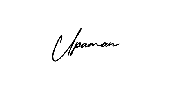 Make a beautiful signature design for name Upaman. With this signature (AmerikaSignatureDemo-Regular) style, you can create a handwritten signature for free. Upaman signature style 3 images and pictures png