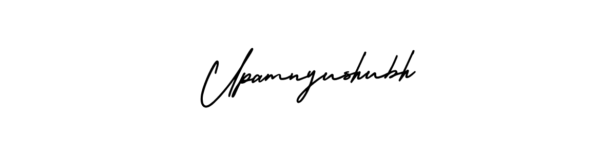 How to make Upamnyushubh name signature. Use AmerikaSignatureDemo-Regular style for creating short signs online. This is the latest handwritten sign. Upamnyushubh signature style 3 images and pictures png