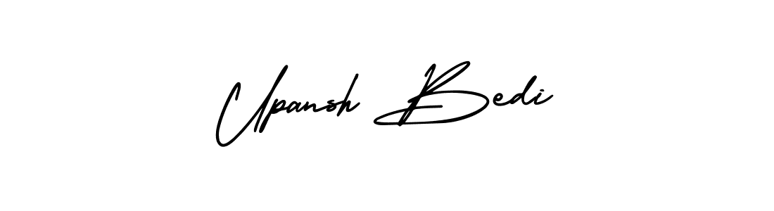 Make a beautiful signature design for name Upansh Bedi. With this signature (AmerikaSignatureDemo-Regular) style, you can create a handwritten signature for free. Upansh Bedi signature style 3 images and pictures png