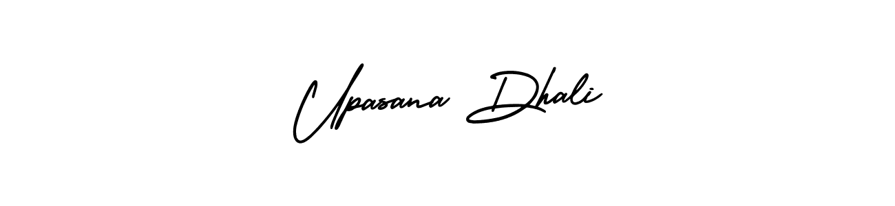 Make a beautiful signature design for name Upasana Dhali. With this signature (AmerikaSignatureDemo-Regular) style, you can create a handwritten signature for free. Upasana Dhali signature style 3 images and pictures png