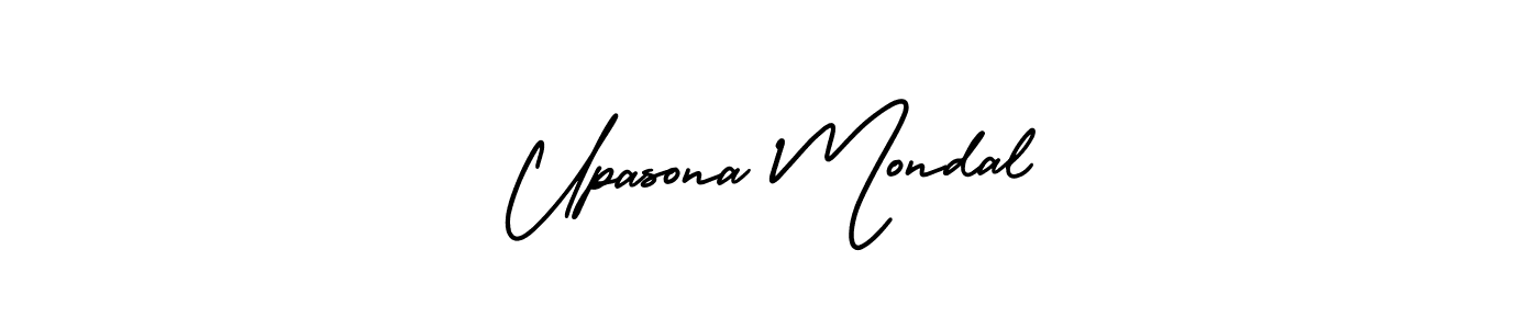 How to Draw Upasona Mondal signature style? AmerikaSignatureDemo-Regular is a latest design signature styles for name Upasona Mondal. Upasona Mondal signature style 3 images and pictures png