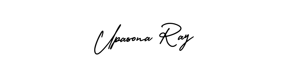 This is the best signature style for the Upasona Ray name. Also you like these signature font (AmerikaSignatureDemo-Regular). Mix name signature. Upasona Ray signature style 3 images and pictures png