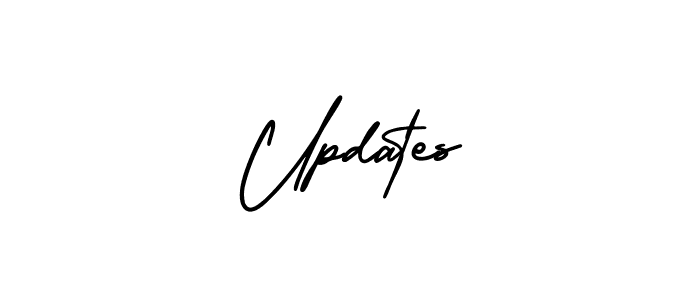 Design your own signature with our free online signature maker. With this signature software, you can create a handwritten (AmerikaSignatureDemo-Regular) signature for name Updates. Updates signature style 3 images and pictures png
