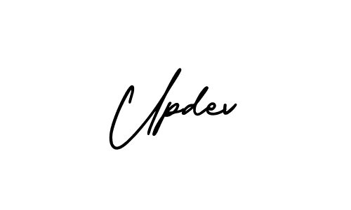 It looks lik you need a new signature style for name Updev. Design unique handwritten (AmerikaSignatureDemo-Regular) signature with our free signature maker in just a few clicks. Updev signature style 3 images and pictures png