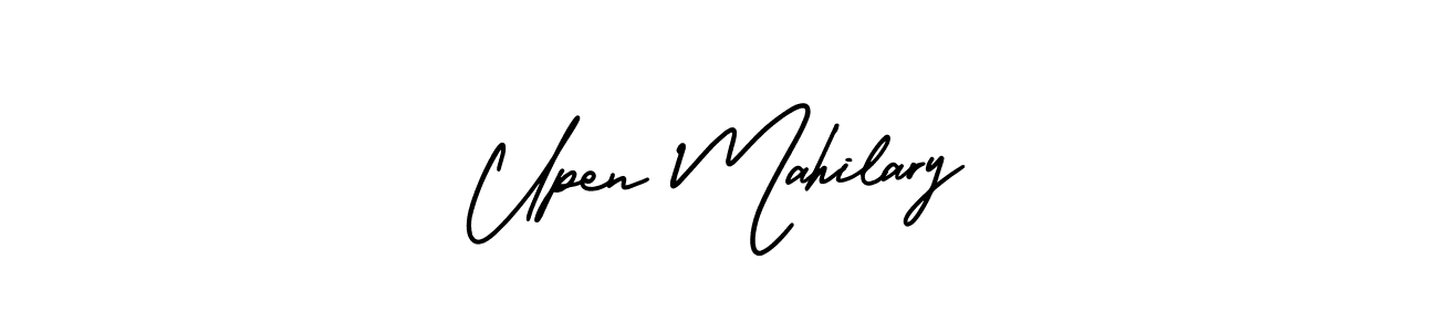 How to make Upen Mahilary name signature. Use AmerikaSignatureDemo-Regular style for creating short signs online. This is the latest handwritten sign. Upen Mahilary signature style 3 images and pictures png