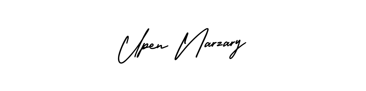 How to make Upen Narzary name signature. Use AmerikaSignatureDemo-Regular style for creating short signs online. This is the latest handwritten sign. Upen Narzary signature style 3 images and pictures png