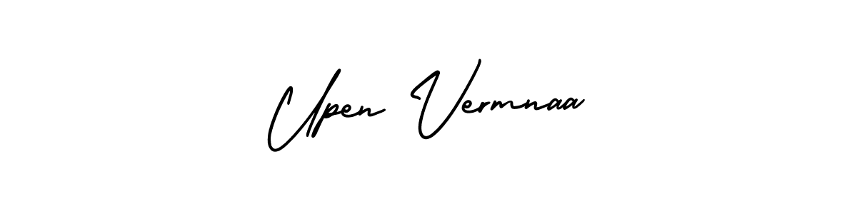 if you are searching for the best signature style for your name Upen Vermnaa. so please give up your signature search. here we have designed multiple signature styles  using AmerikaSignatureDemo-Regular. Upen Vermnaa signature style 3 images and pictures png