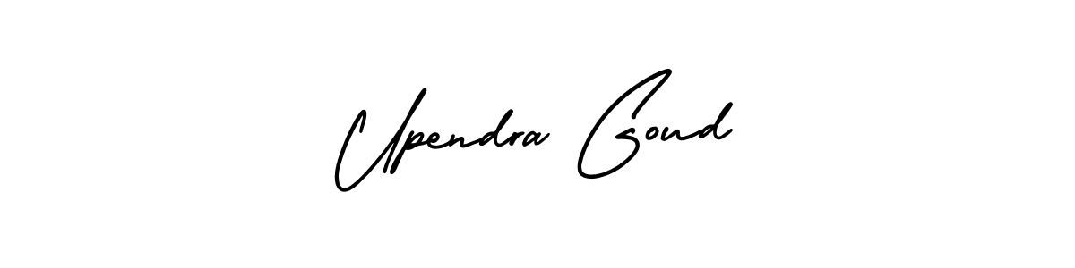 Upendra Goud stylish signature style. Best Handwritten Sign (AmerikaSignatureDemo-Regular) for my name. Handwritten Signature Collection Ideas for my name Upendra Goud. Upendra Goud signature style 3 images and pictures png