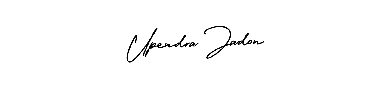 Also You can easily find your signature by using the search form. We will create Upendra Jadon name handwritten signature images for you free of cost using AmerikaSignatureDemo-Regular sign style. Upendra Jadon signature style 3 images and pictures png