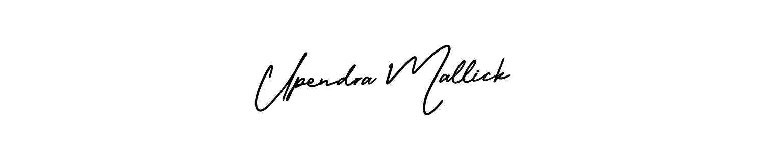 Upendra Mallick stylish signature style. Best Handwritten Sign (AmerikaSignatureDemo-Regular) for my name. Handwritten Signature Collection Ideas for my name Upendra Mallick. Upendra Mallick signature style 3 images and pictures png