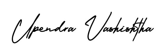 Elevate your brand with a stunning Upendra Vashishtha eSignature. The AmerikaSignatureDemo-Regular style provides a balanced, flowing aesthetic for everyday signing. Upendra Vashishtha signature style 3 images and pictures png