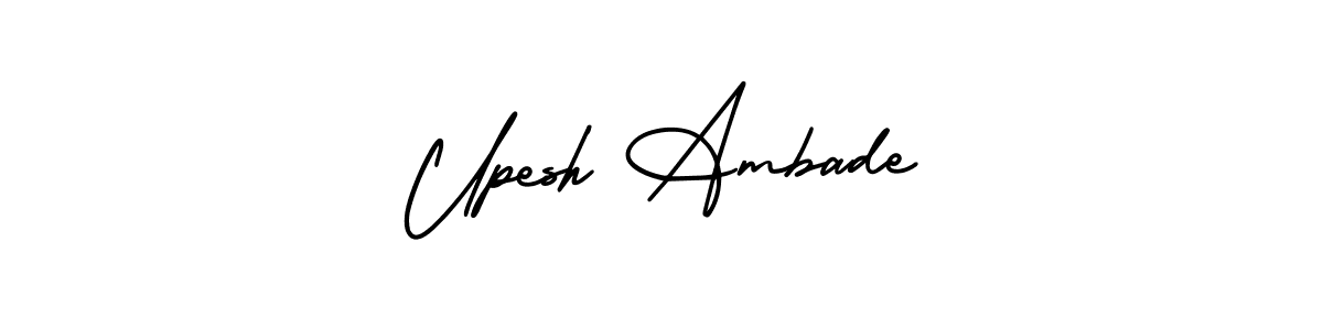 Make a beautiful signature design for name Upesh Ambade. Use this online signature maker to create a handwritten signature for free. Upesh Ambade signature style 3 images and pictures png
