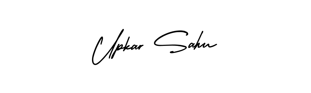 Create a beautiful signature design for name Upkar Sahu. With this signature (AmerikaSignatureDemo-Regular) fonts, you can make a handwritten signature for free. Upkar Sahu signature style 3 images and pictures png