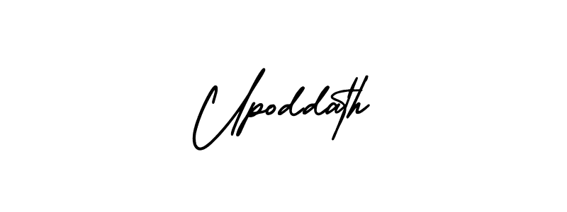 You should practise on your own different ways (AmerikaSignatureDemo-Regular) to write your name (Upoddath) in signature. don't let someone else do it for you. Upoddath signature style 3 images and pictures png