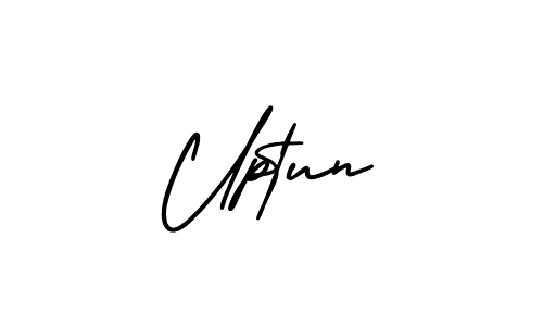 Use a signature maker to create a handwritten signature online. With this signature software, you can design (AmerikaSignatureDemo-Regular) your own signature for name Uptun. Uptun signature style 3 images and pictures png