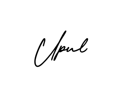 Design your own signature with our free online signature maker. With this signature software, you can create a handwritten (AmerikaSignatureDemo-Regular) signature for name Upul. Upul signature style 3 images and pictures png