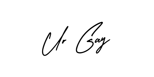 Design your own signature with our free online signature maker. With this signature software, you can create a handwritten (AmerikaSignatureDemo-Regular) signature for name Ur Gay. Ur Gay signature style 3 images and pictures png