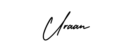 How to make Uraan name signature. Use AmerikaSignatureDemo-Regular style for creating short signs online. This is the latest handwritten sign. Uraan signature style 3 images and pictures png
