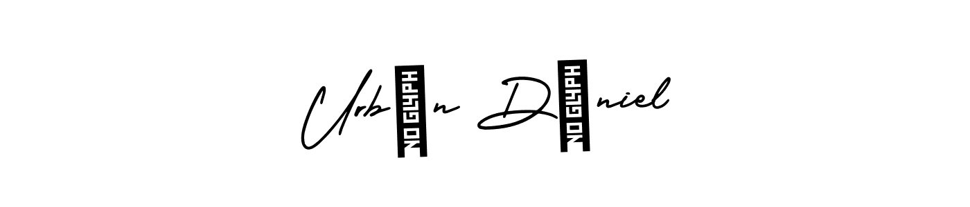 Urbán Dániel stylish signature style. Best Handwritten Sign (AmerikaSignatureDemo-Regular) for my name. Handwritten Signature Collection Ideas for my name Urbán Dániel. Urbán Dániel signature style 3 images and pictures png
