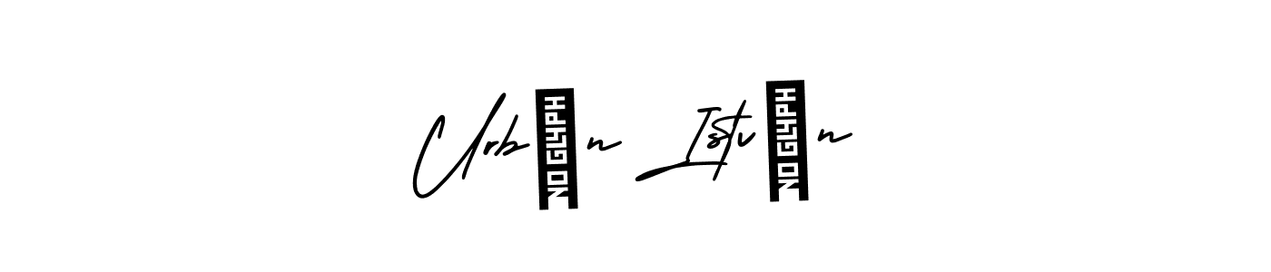 Make a beautiful signature design for name Urbán István. With this signature (AmerikaSignatureDemo-Regular) style, you can create a handwritten signature for free. Urbán István signature style 3 images and pictures png