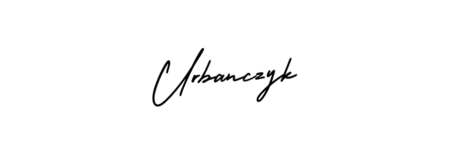 if you are searching for the best signature style for your name Urbanczyk. so please give up your signature search. here we have designed multiple signature styles  using AmerikaSignatureDemo-Regular. Urbanczyk signature style 3 images and pictures png