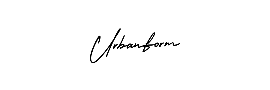 How to make Urbanform name signature. Use AmerikaSignatureDemo-Regular style for creating short signs online. This is the latest handwritten sign. Urbanform signature style 3 images and pictures png