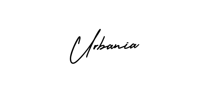 Urbania stylish signature style. Best Handwritten Sign (AmerikaSignatureDemo-Regular) for my name. Handwritten Signature Collection Ideas for my name Urbania. Urbania signature style 3 images and pictures png
