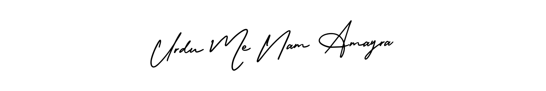 Make a short Urdu Me Nam Amayra signature style. Manage your documents anywhere anytime using AmerikaSignatureDemo-Regular. Create and add eSignatures, submit forms, share and send files easily. Urdu Me Nam Amayra signature style 3 images and pictures png
