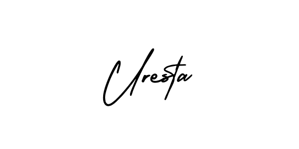 It looks lik you need a new signature style for name Uresta. Design unique handwritten (AmerikaSignatureDemo-Regular) signature with our free signature maker in just a few clicks. Uresta signature style 3 images and pictures png