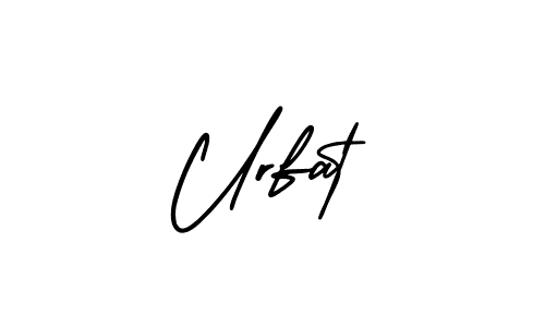 You should practise on your own different ways (AmerikaSignatureDemo-Regular) to write your name (Urfat) in signature. don't let someone else do it for you. Urfat signature style 3 images and pictures png