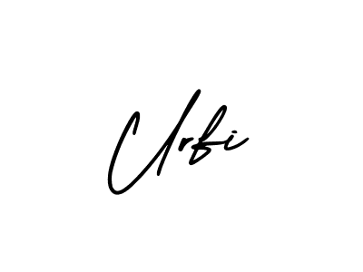 You should practise on your own different ways (AmerikaSignatureDemo-Regular) to write your name (Urfi) in signature. don't let someone else do it for you. Urfi signature style 3 images and pictures png
