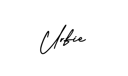 How to Draw Urfie signature style? AmerikaSignatureDemo-Regular is a latest design signature styles for name Urfie. Urfie signature style 3 images and pictures png