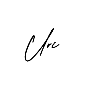 How to make Uri name signature. Use AmerikaSignatureDemo-Regular style for creating short signs online. This is the latest handwritten sign. Uri signature style 3 images and pictures png