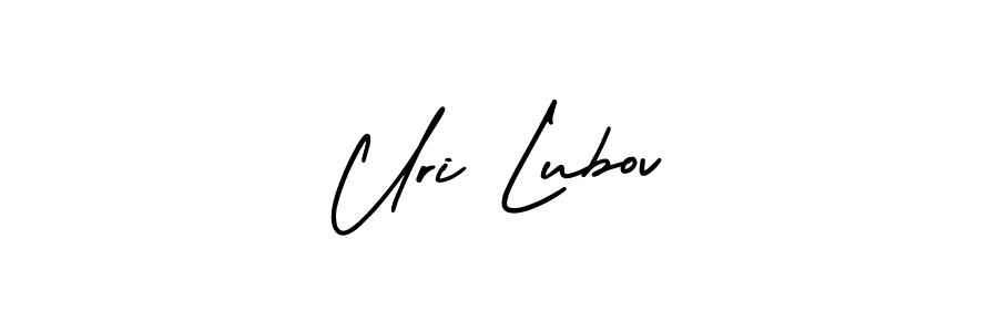 Uri Lubov stylish signature style. Best Handwritten Sign (AmerikaSignatureDemo-Regular) for my name. Handwritten Signature Collection Ideas for my name Uri Lubov. Uri Lubov signature style 3 images and pictures png