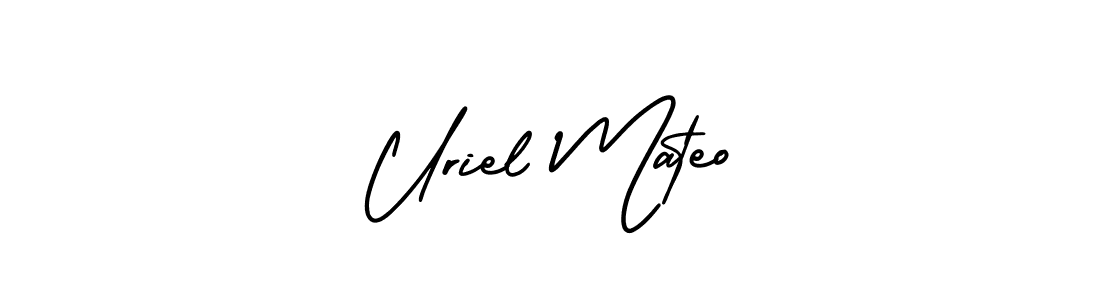 This is the best signature style for the Uriel Mateo name. Also you like these signature font (AmerikaSignatureDemo-Regular). Mix name signature. Uriel Mateo signature style 3 images and pictures png