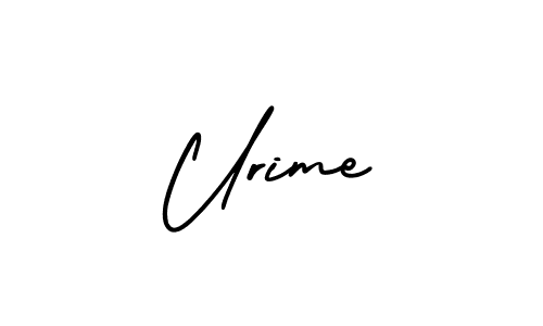 You should practise on your own different ways (AmerikaSignatureDemo-Regular) to write your name (Urime) in signature. don't let someone else do it for you. Urime signature style 3 images and pictures png