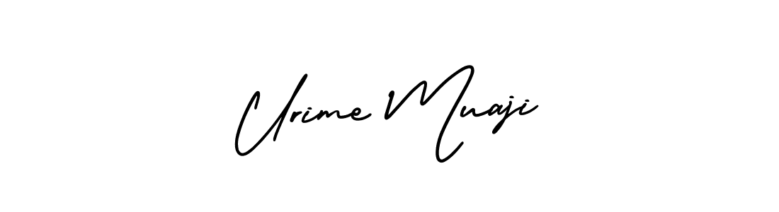 Create a beautiful signature design for name Urime Muaji. With this signature (AmerikaSignatureDemo-Regular) fonts, you can make a handwritten signature for free. Urime Muaji signature style 3 images and pictures png