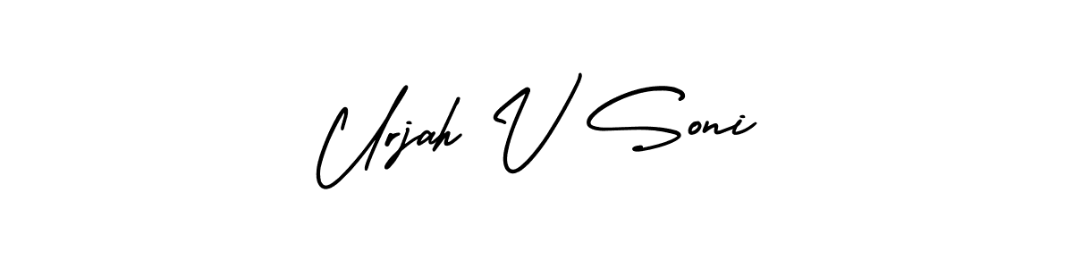 How to make Urjah V Soni signature? AmerikaSignatureDemo-Regular is a professional autograph style. Create handwritten signature for Urjah V Soni name. Urjah V Soni signature style 3 images and pictures png