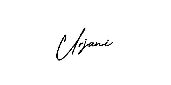 Urjani stylish signature style. Best Handwritten Sign (AmerikaSignatureDemo-Regular) for my name. Handwritten Signature Collection Ideas for my name Urjani. Urjani signature style 3 images and pictures png