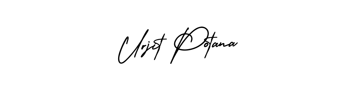 How to Draw Urjit Potana signature style? AmerikaSignatureDemo-Regular is a latest design signature styles for name Urjit Potana. Urjit Potana signature style 3 images and pictures png