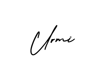 Urmi stylish signature style. Best Handwritten Sign (AmerikaSignatureDemo-Regular) for my name. Handwritten Signature Collection Ideas for my name Urmi. Urmi signature style 3 images and pictures png