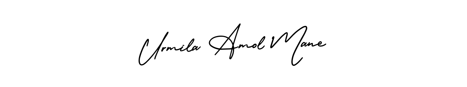 Make a beautiful signature design for name Urmila Amol Mane. With this signature (AmerikaSignatureDemo-Regular) style, you can create a handwritten signature for free. Urmila Amol Mane signature style 3 images and pictures png