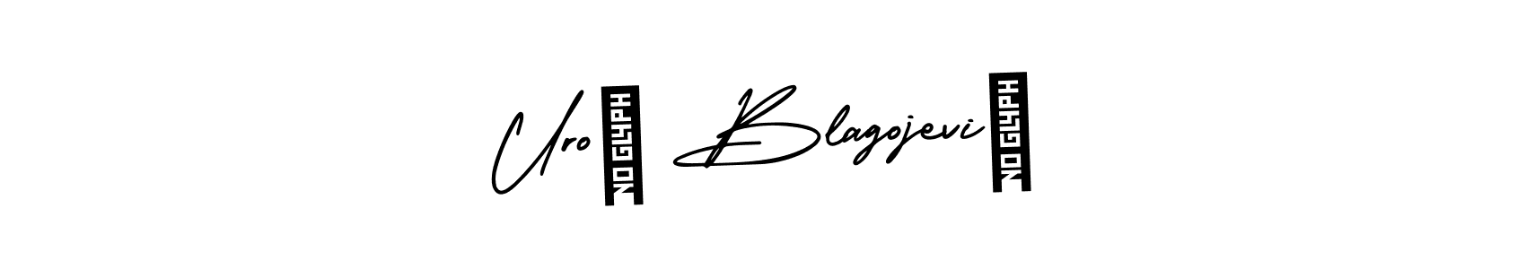 Make a beautiful signature design for name Uroš Blagojević. With this signature (AmerikaSignatureDemo-Regular) style, you can create a handwritten signature for free. Uroš Blagojević signature style 3 images and pictures png