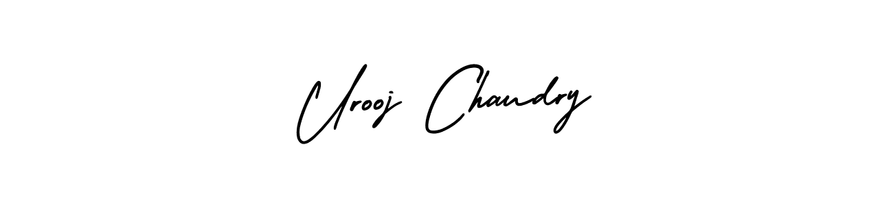 if you are searching for the best signature style for your name Urooj Chaudry. so please give up your signature search. here we have designed multiple signature styles  using AmerikaSignatureDemo-Regular. Urooj Chaudry signature style 3 images and pictures png