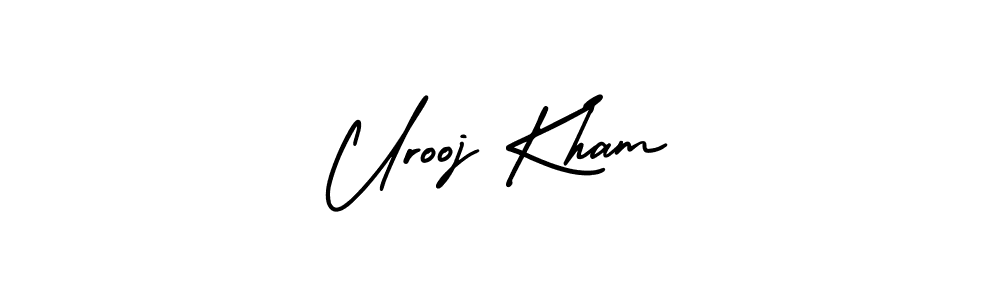 Design your own signature with our free online signature maker. With this signature software, you can create a handwritten (AmerikaSignatureDemo-Regular) signature for name Urooj Kham. Urooj Kham signature style 3 images and pictures png